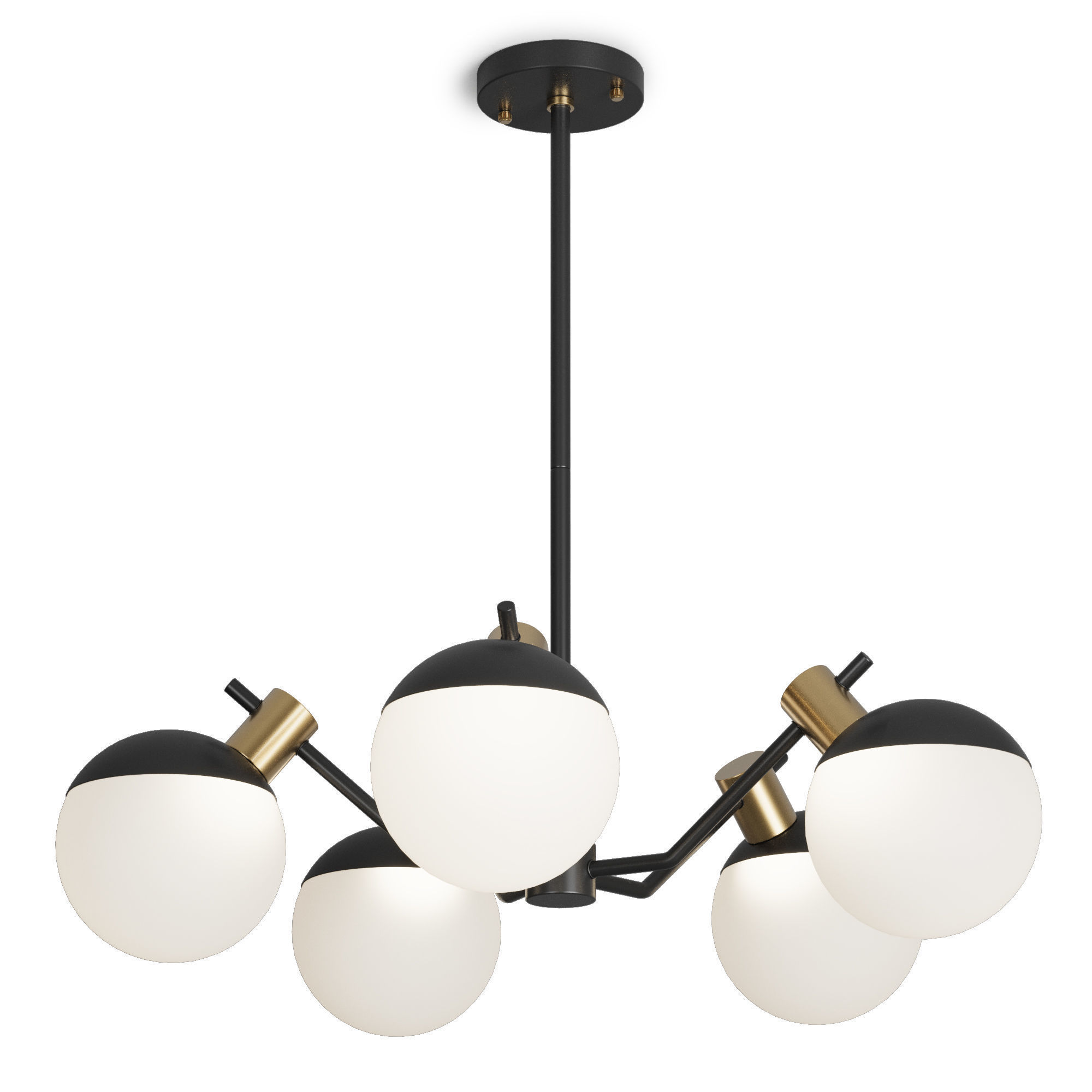 Louvre Home Miranda black chandelier 3D model_2