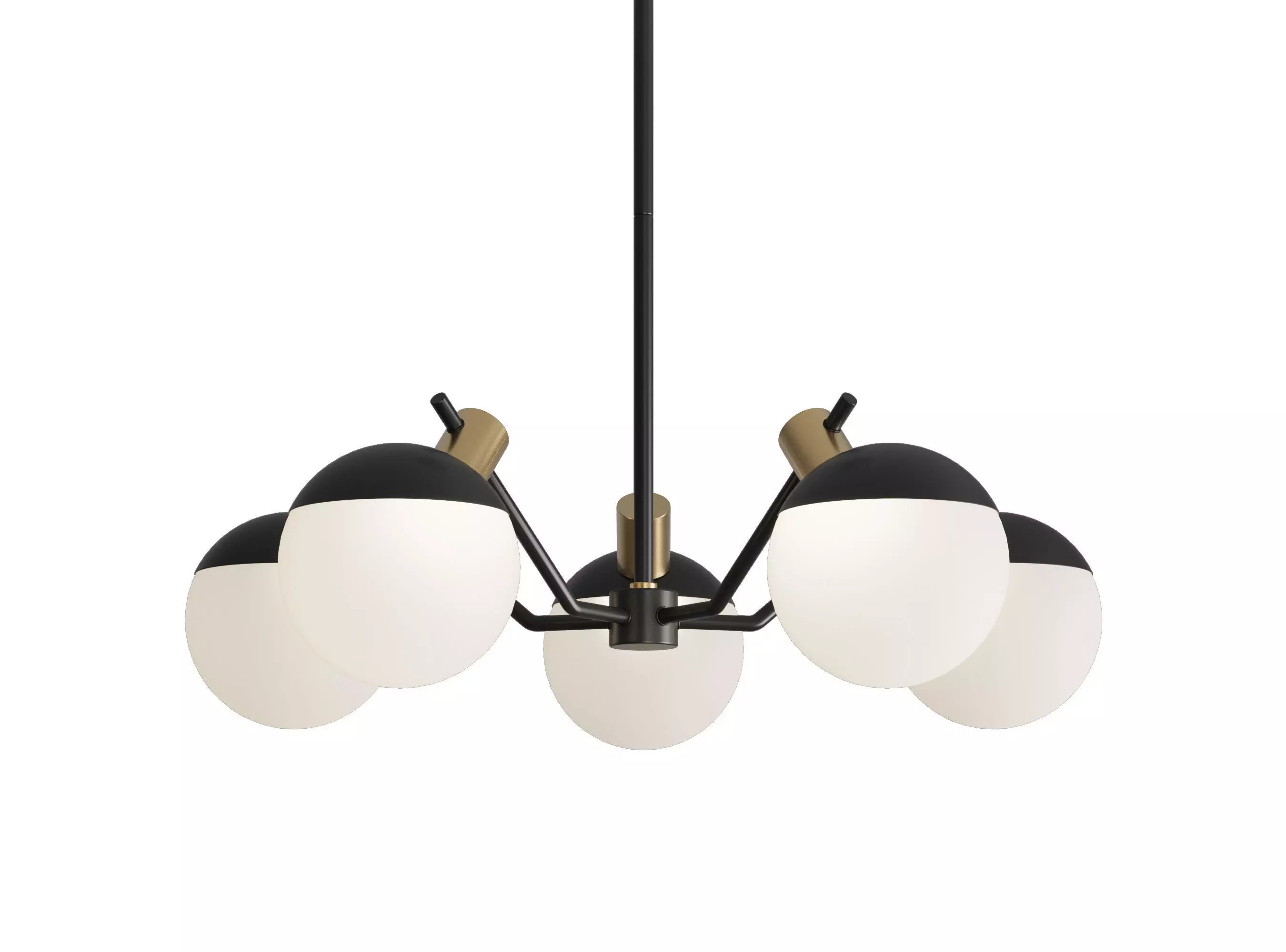 Louvre Home Miranda black chandelier 3D model_0