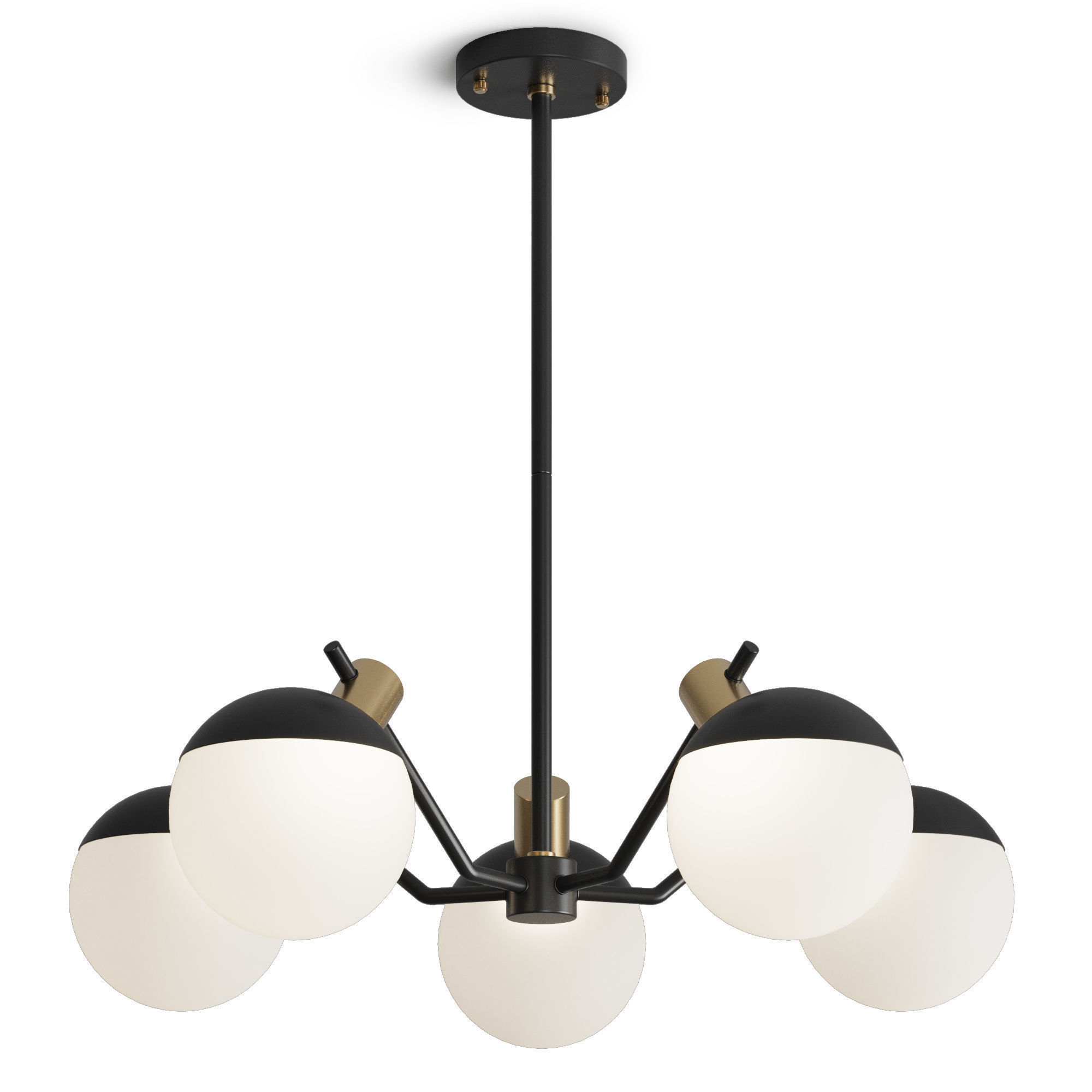 Louvre Home Miranda black chandelier 3D model_1