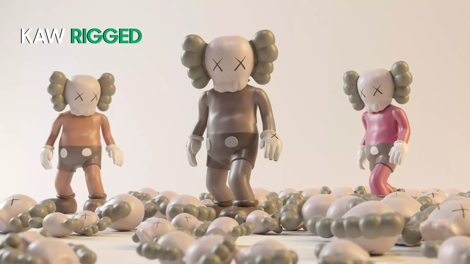 KAW RIGGED CHARACTER Low-poly 3D model_0