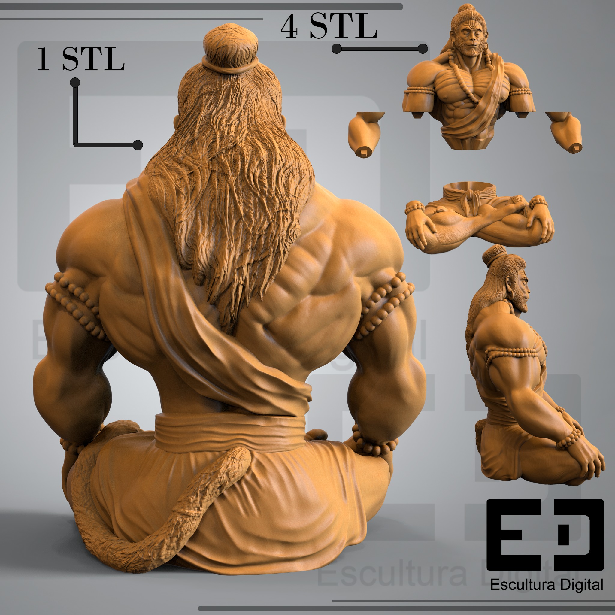 Sun Wukong - Monkey King 3D print model_3