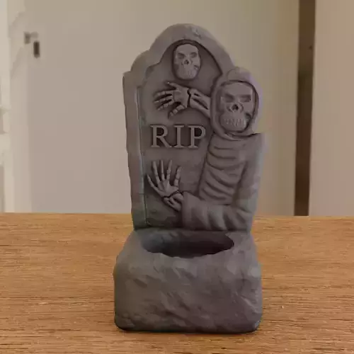 Tomb graveyard skull - halloween decoration - home decor