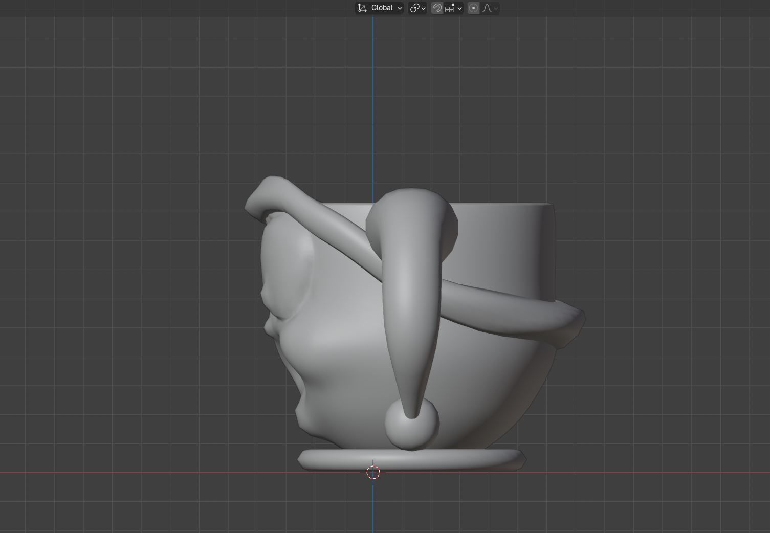 Goofy Elf Mug Low-poly 3D model_8
