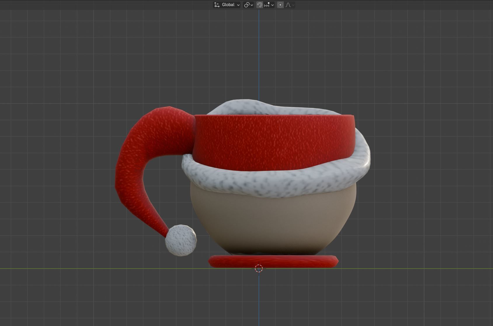 Goofy Elf Mug Low-poly 3D model_3