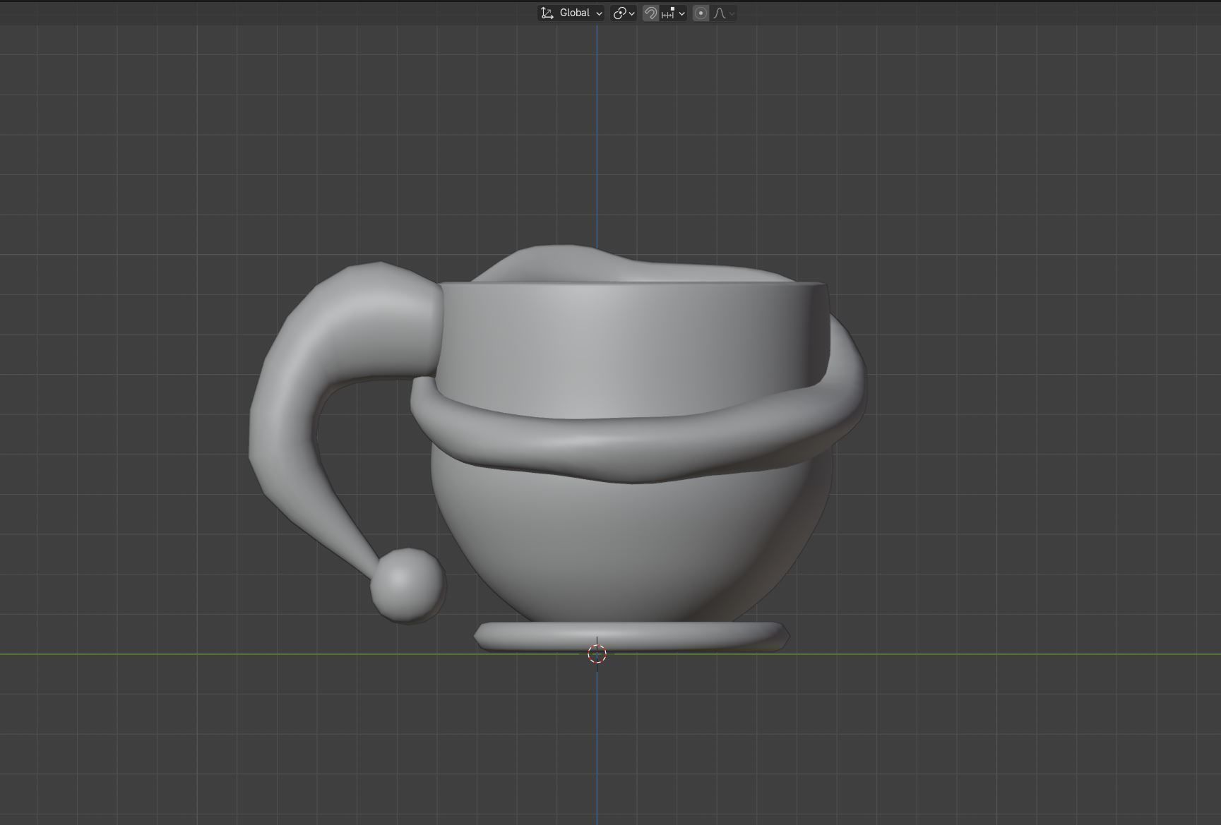 Goofy Elf Mug Low-poly 3D model_7