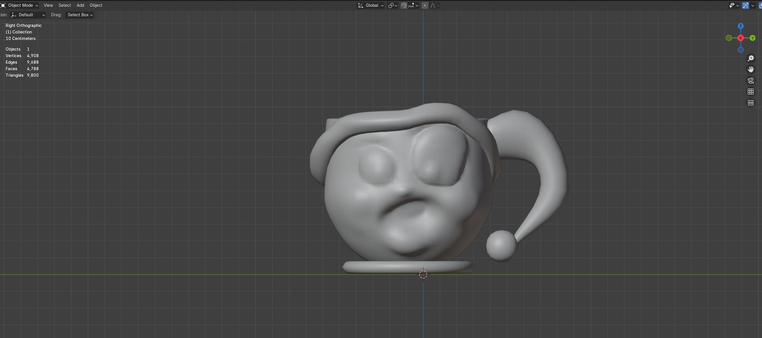 Goofy Elf Mug Low-poly 3D model_6