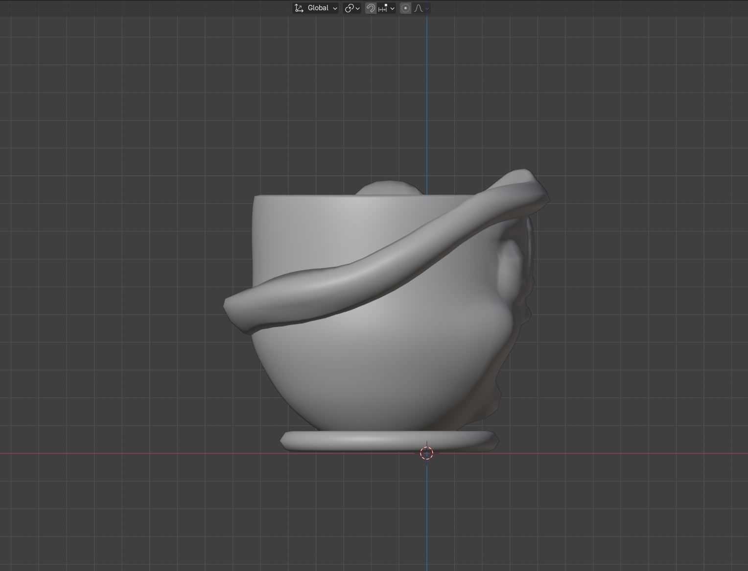 Goofy Elf Mug Low-poly 3D model_10