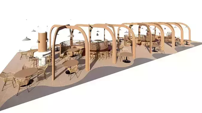 Food Court 1 3D model