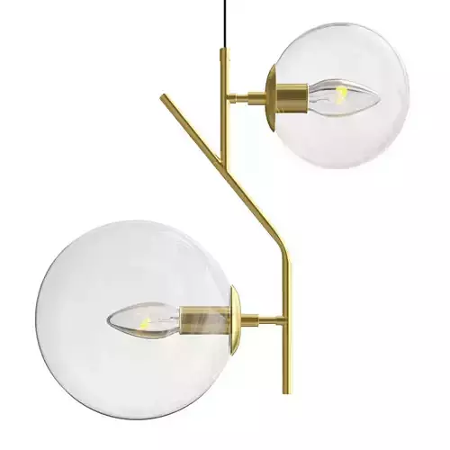 Pendant Lamp with Spherical Glass Shades