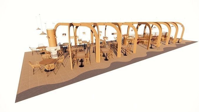 Food Court 2 3D model