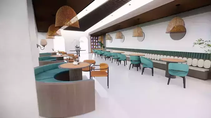 Food Court 4 3D model