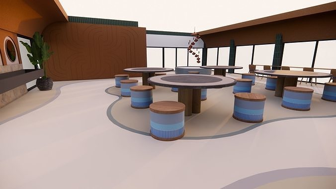 Food Court 5 3D model