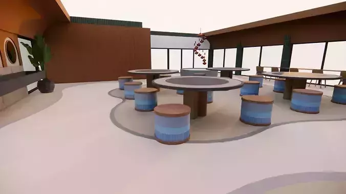 Food Court 5 3D model