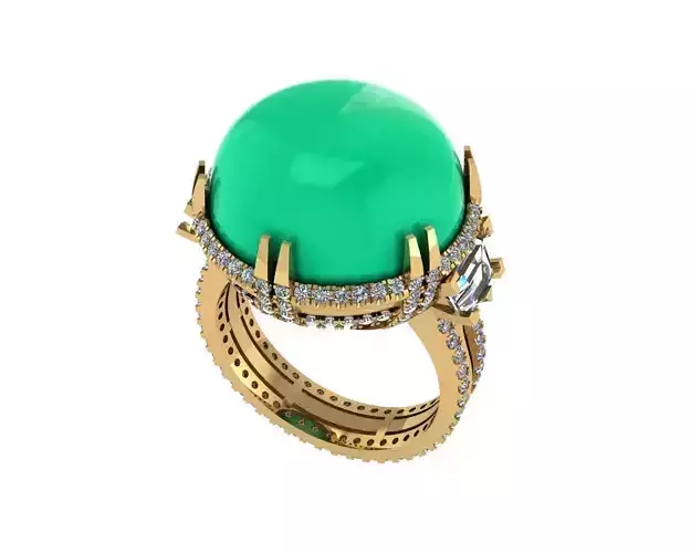 Diamond ring design 3d render