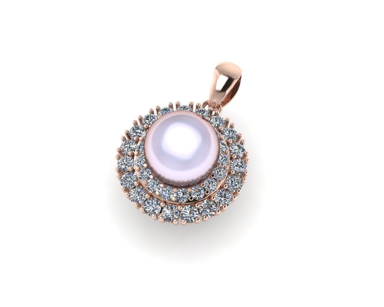 Diamond pendant 3d render 3D print model_1