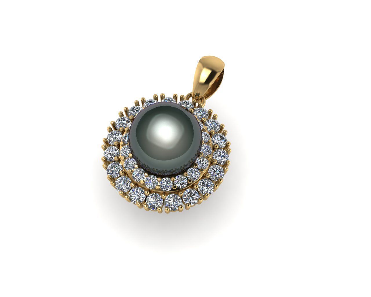 Diamond pendant 3d render 3D print model_5