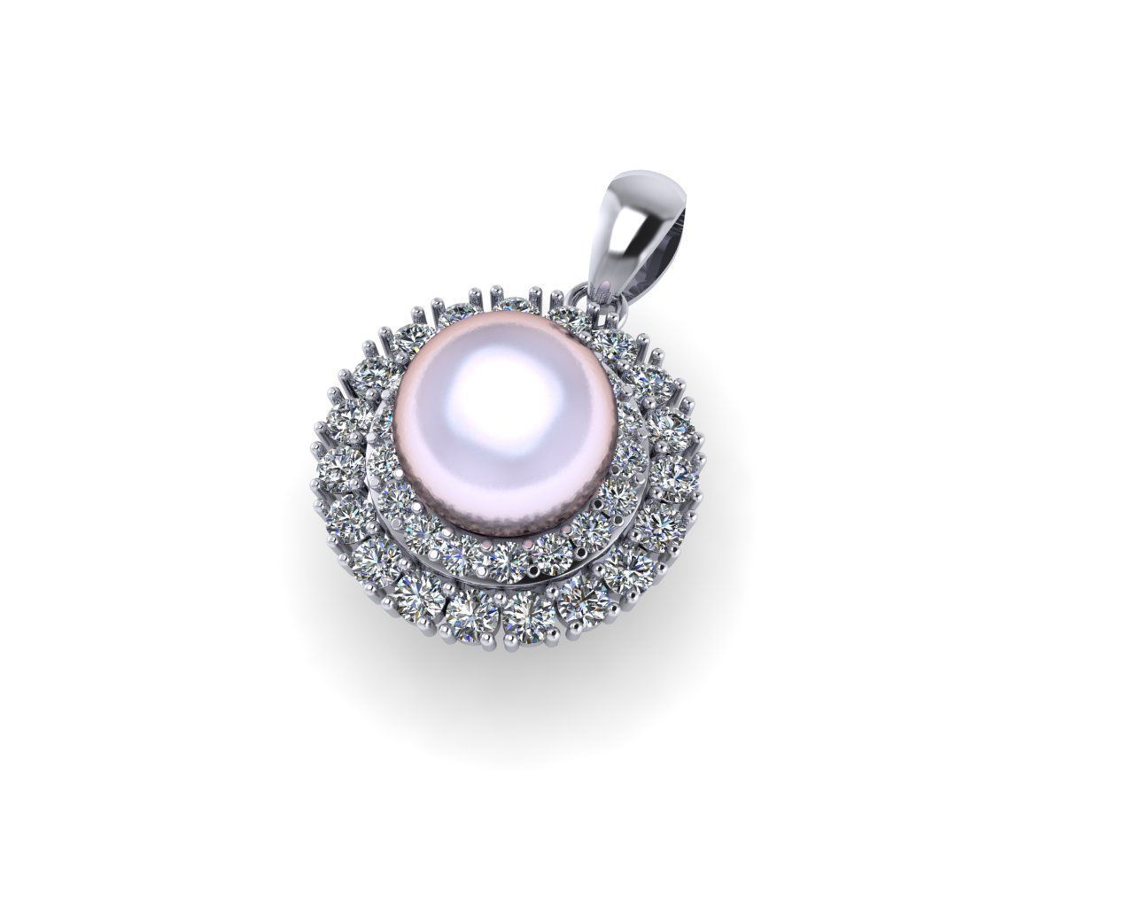 Diamond pendant 3d render 3D print model_2