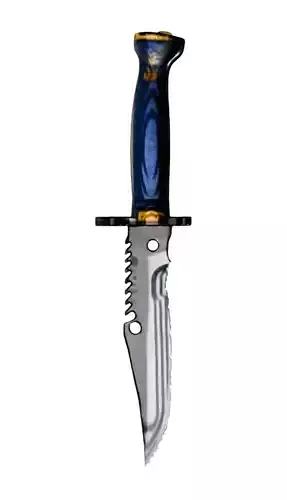 Tactical Blade Knife Free low-poly 3D model