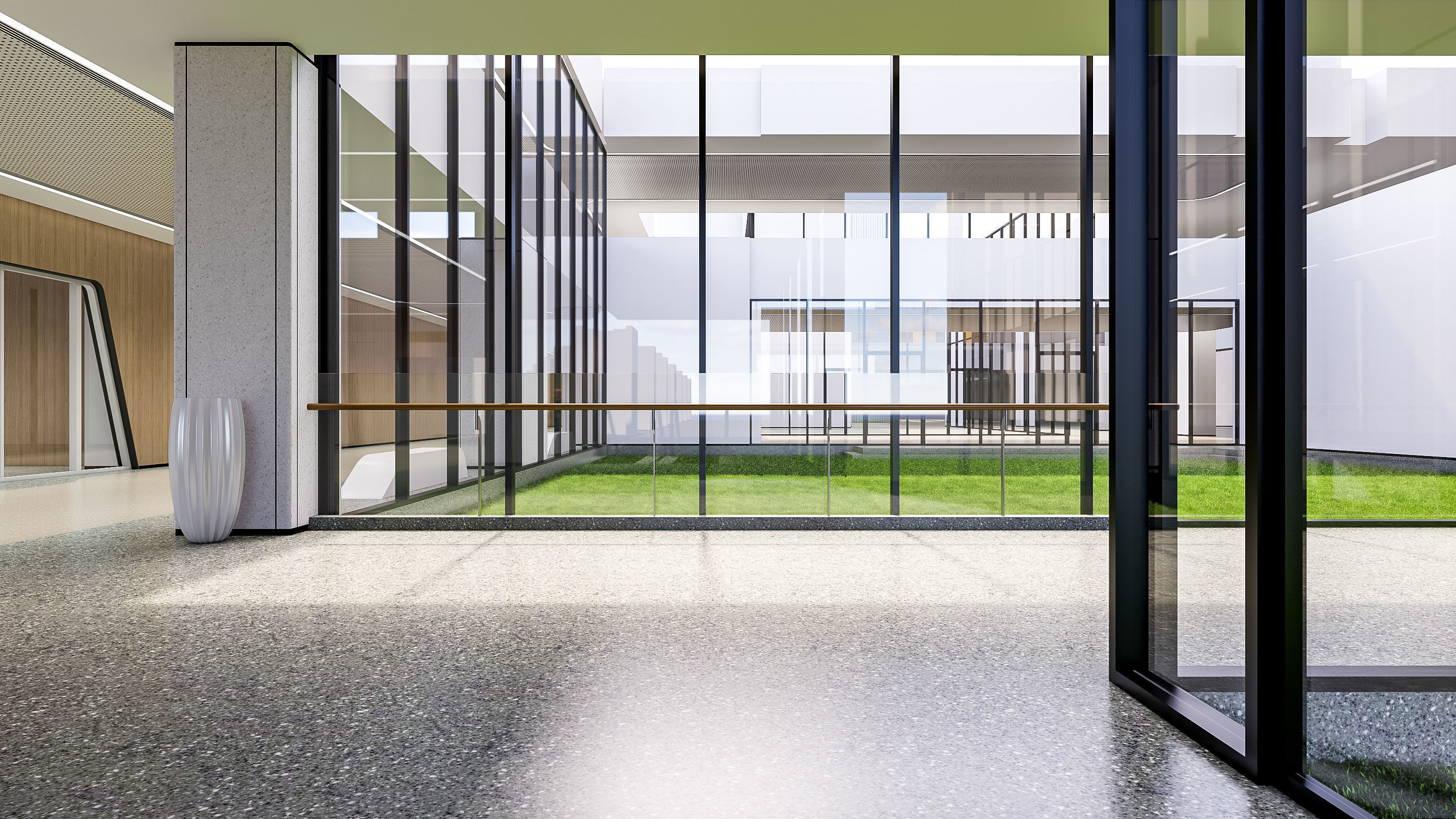 Hospital corridor Nurses station 0 3D model_19