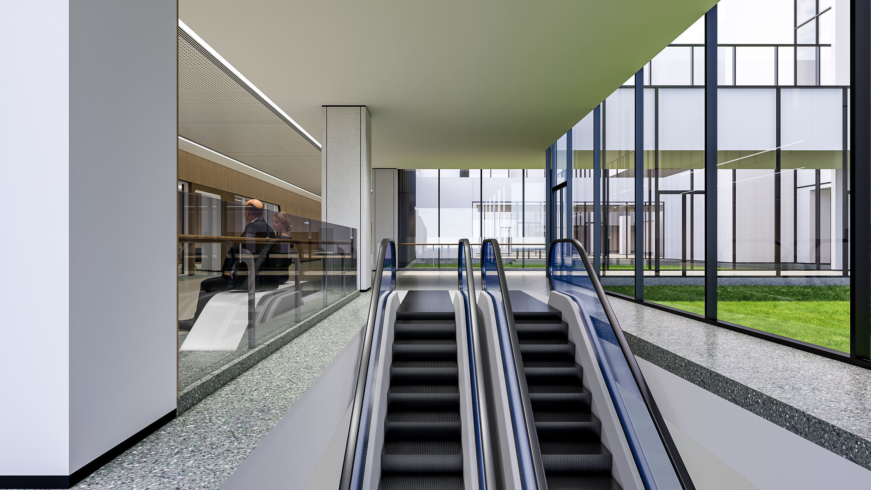 Hospital corridor Nurses station 0 3D model_7