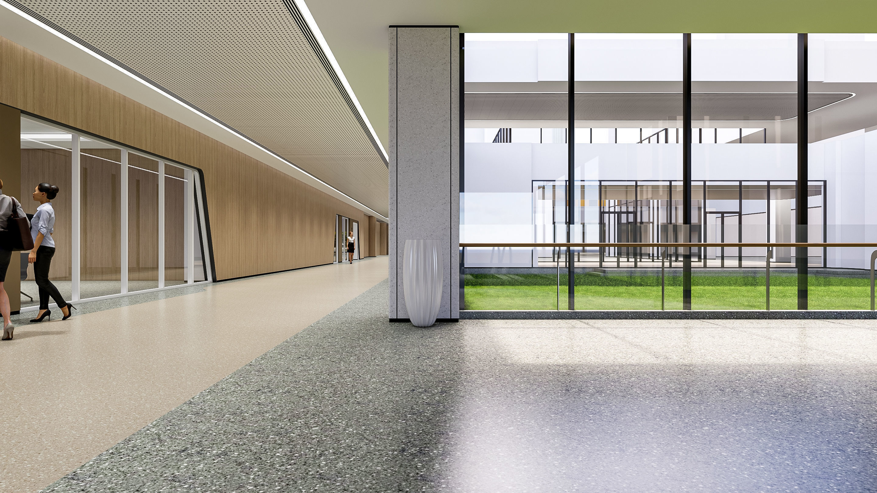 Hospital corridor Nurses station 0 3D model_18