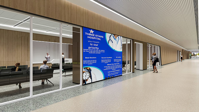 Hospital corridor Nurses station 0