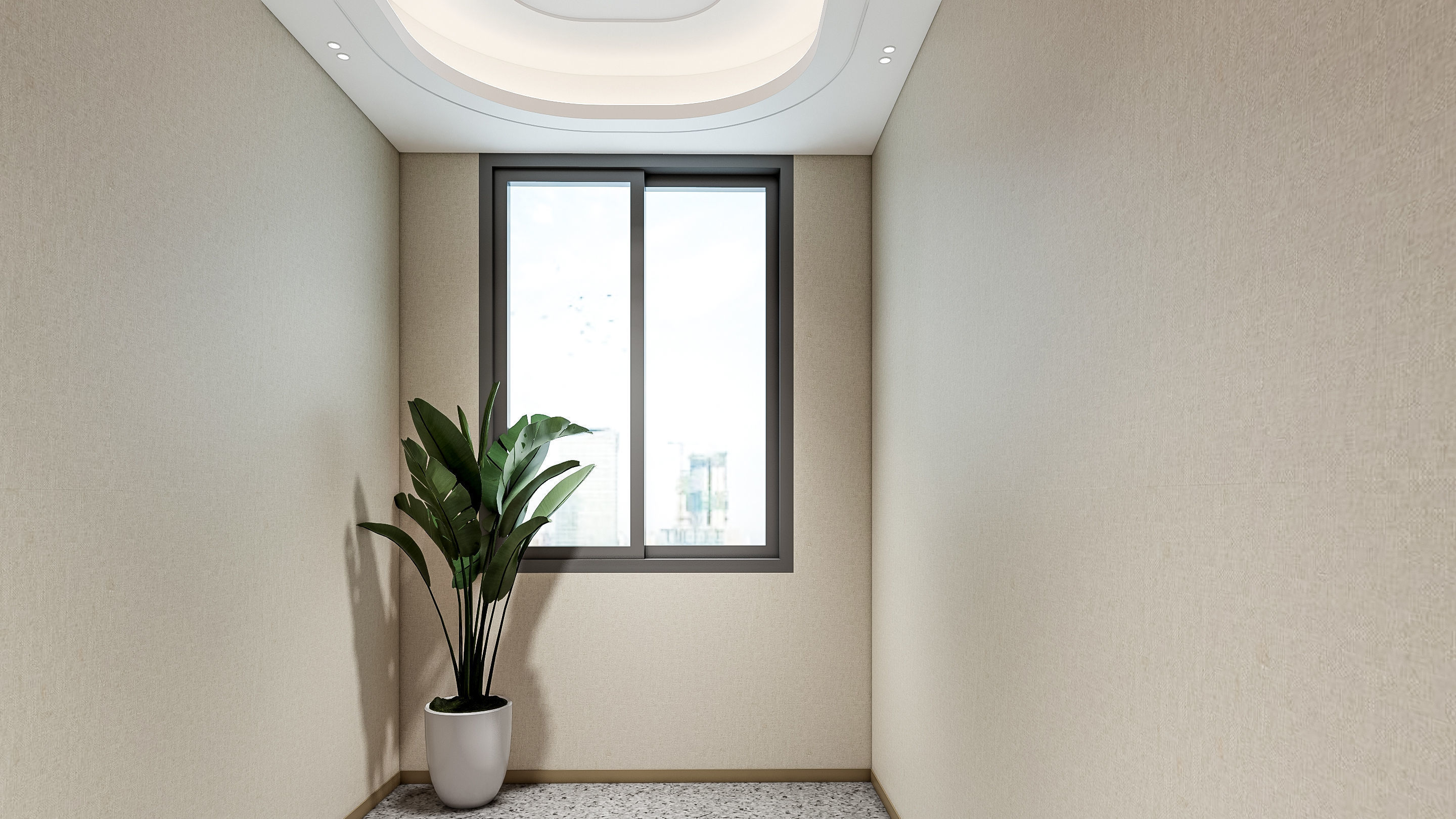 Hospital corridor Nurses station 1 3D model_8