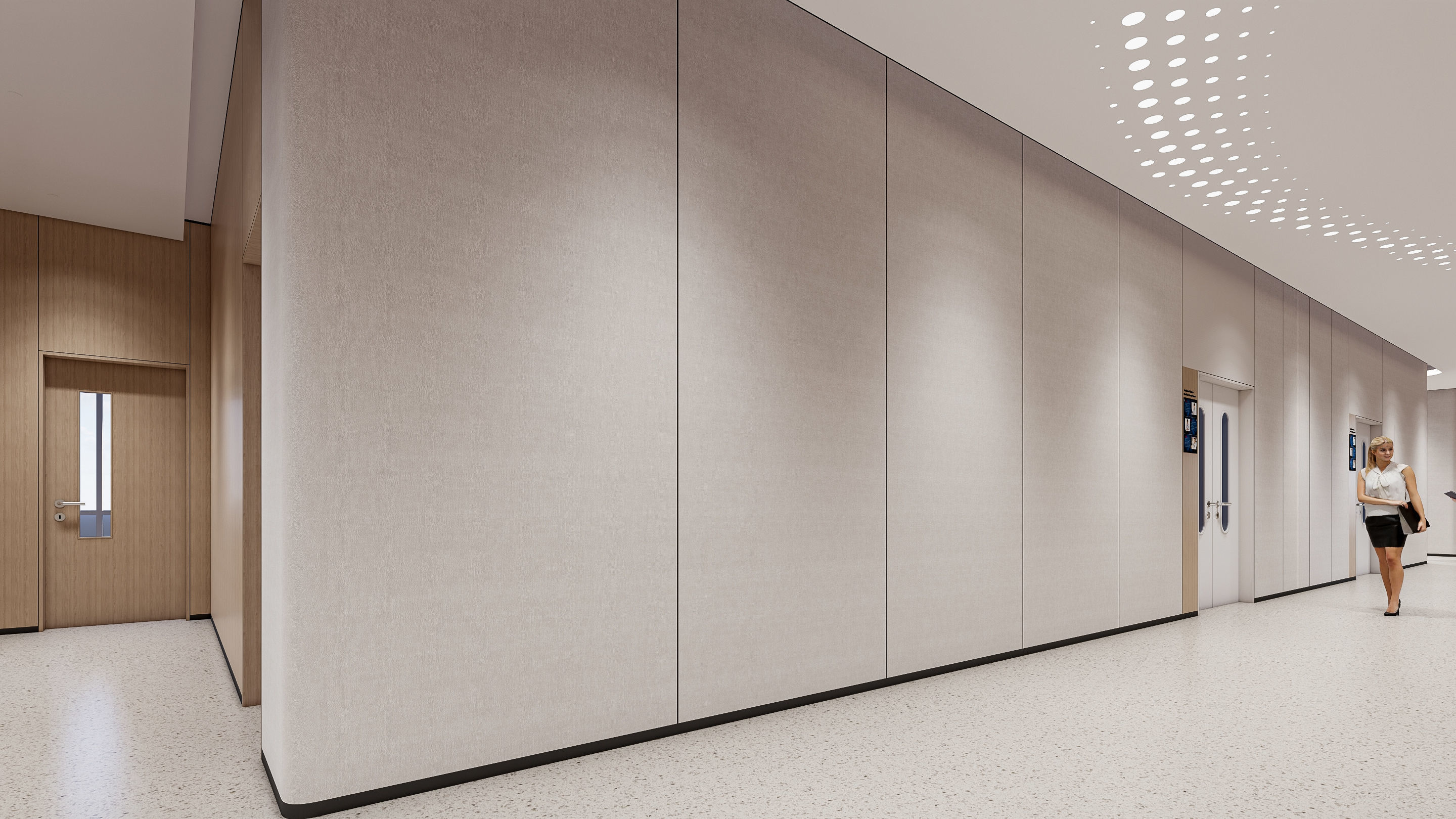 Hospital corridor Nurses station 2 3D model_20