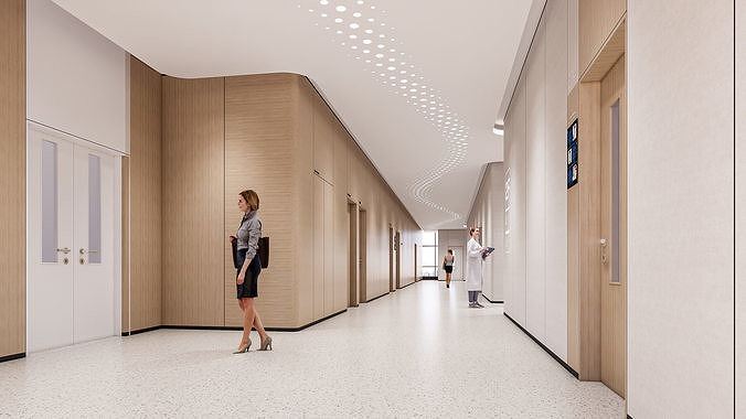Hospital corridor Nurses station 2