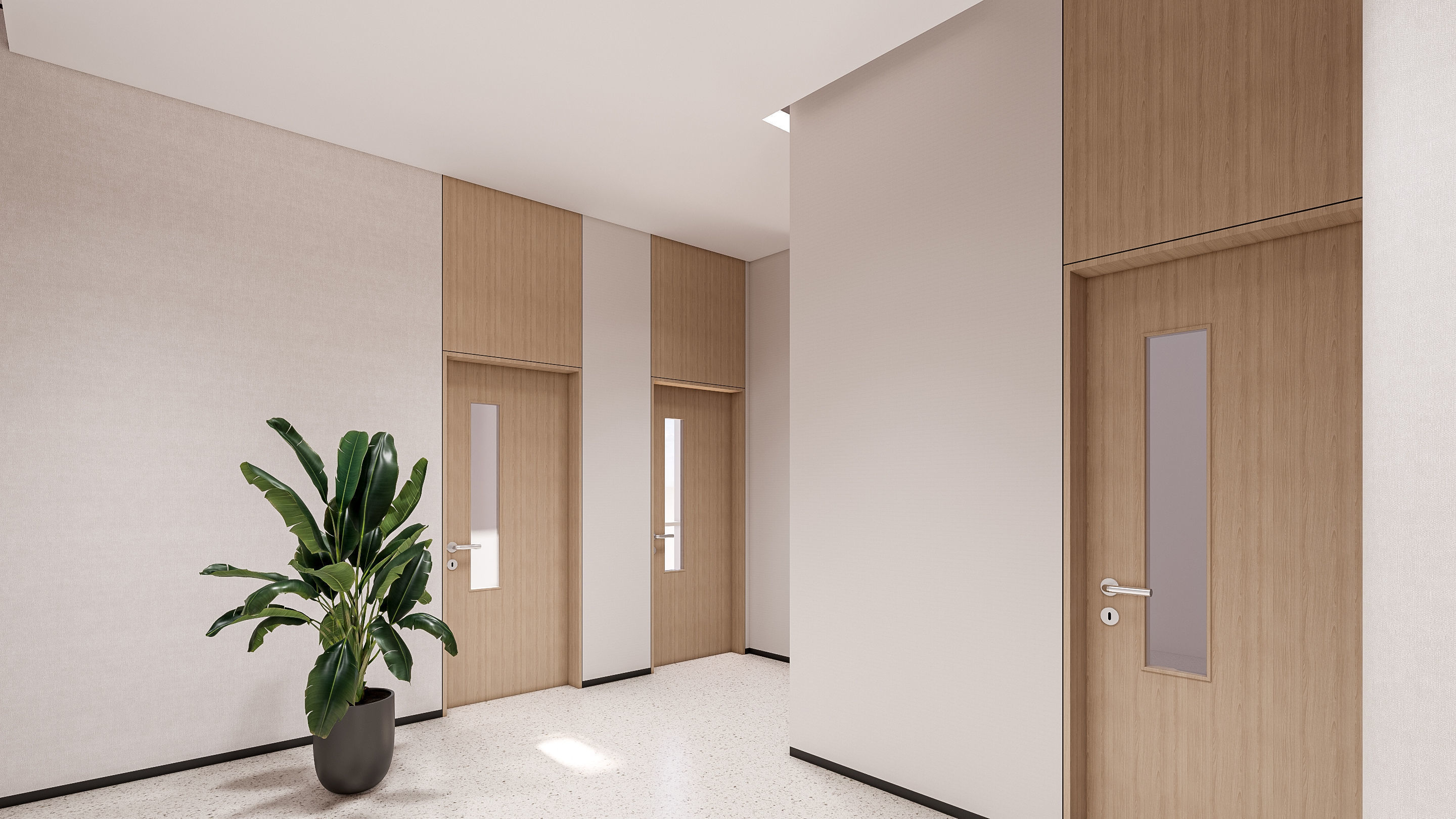 Hospital corridor Nurses station 2 3D model_18