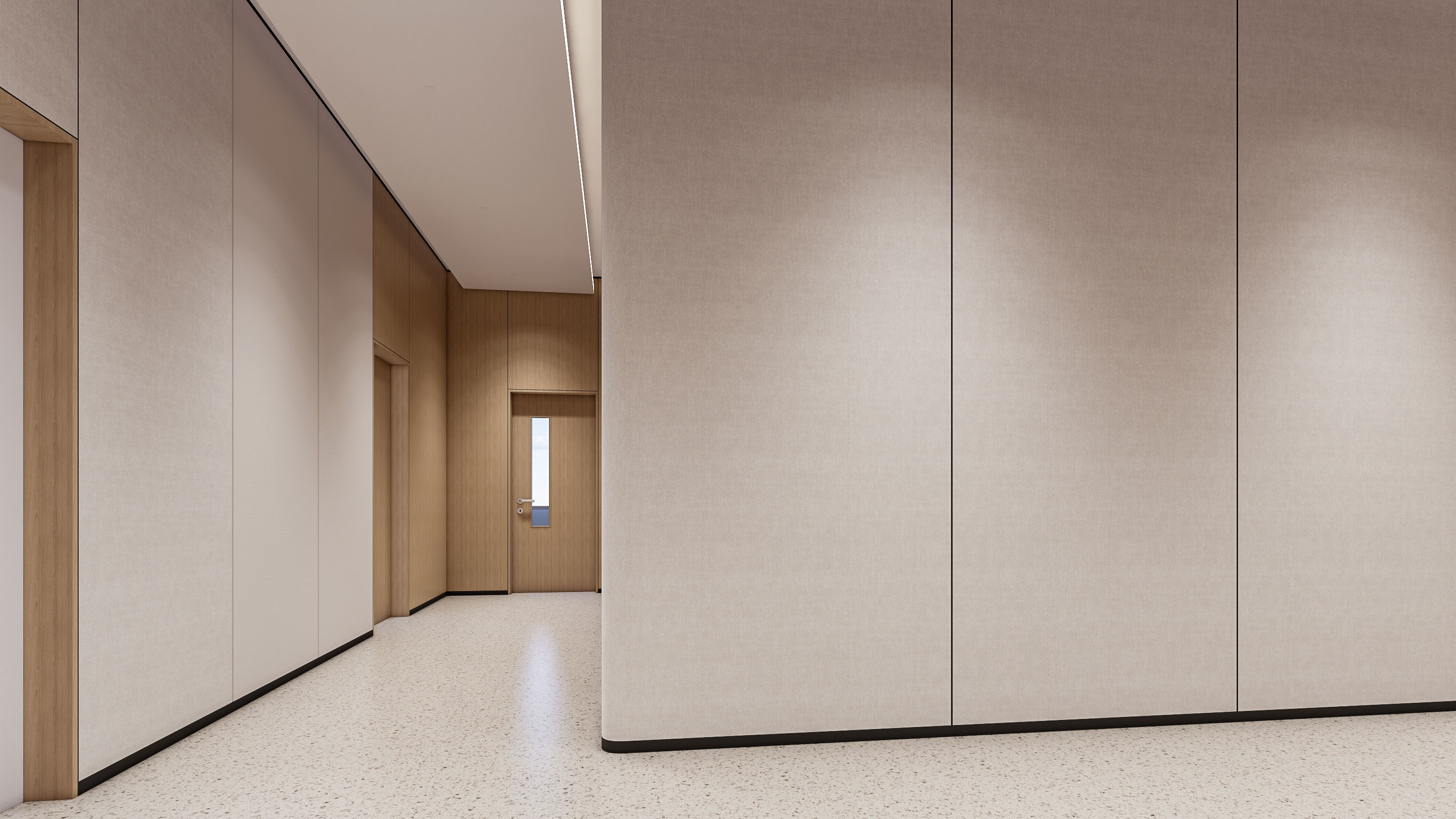 Hospital corridor Nurses station 2 3D model_16