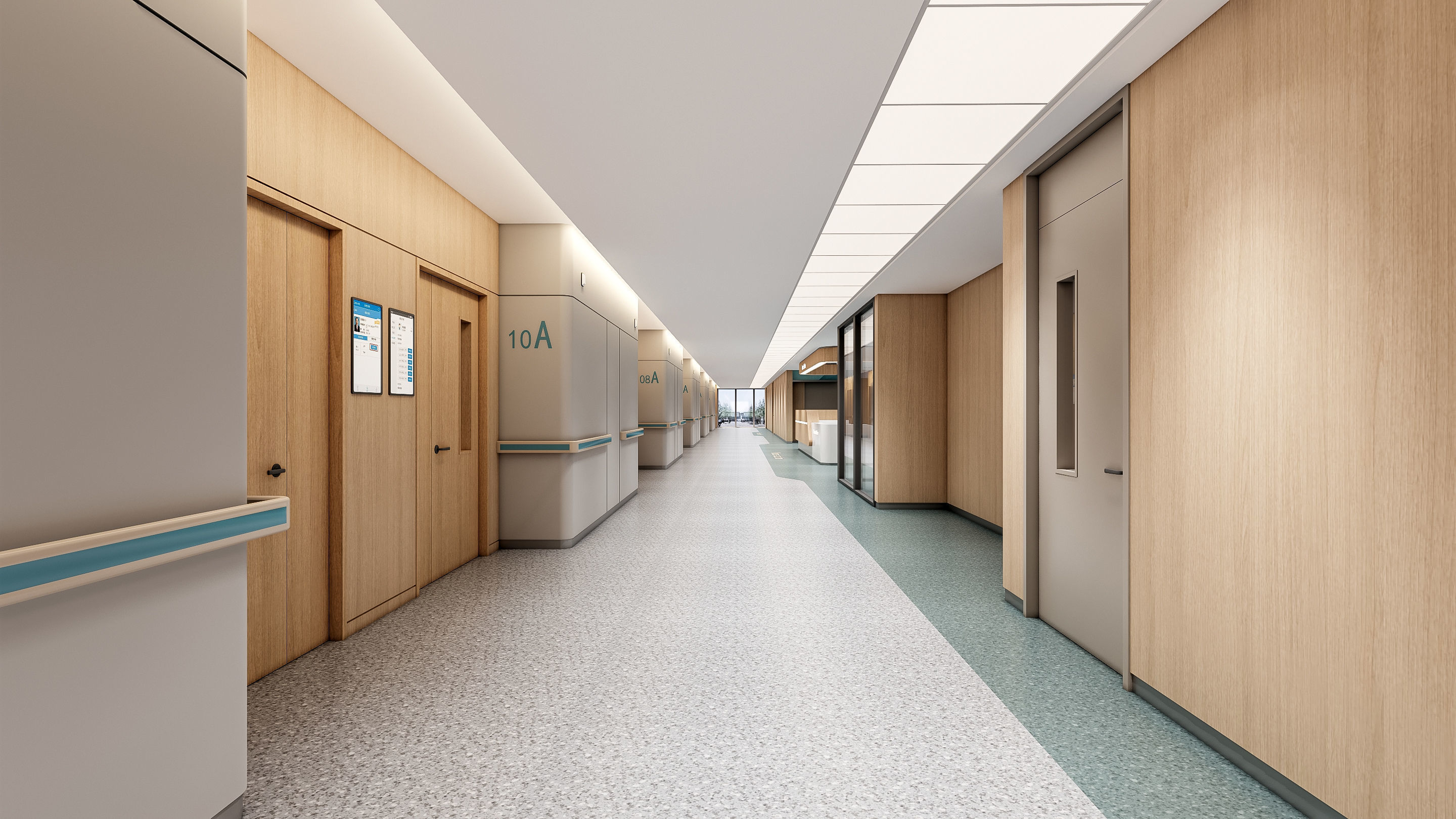 Hospital corridor Nurses station 3 3D model_6