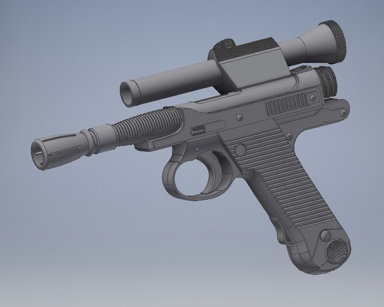 Cara Dune Blaster Cosplay Prop 3D print model_6