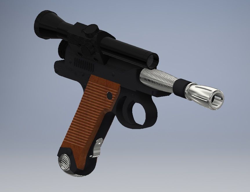 Cara Dune Blaster Cosplay Prop 3D print model_1