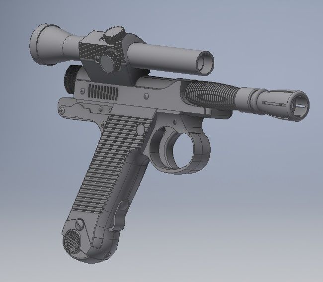 Cara Dune Blaster Cosplay Prop 3D print model_5