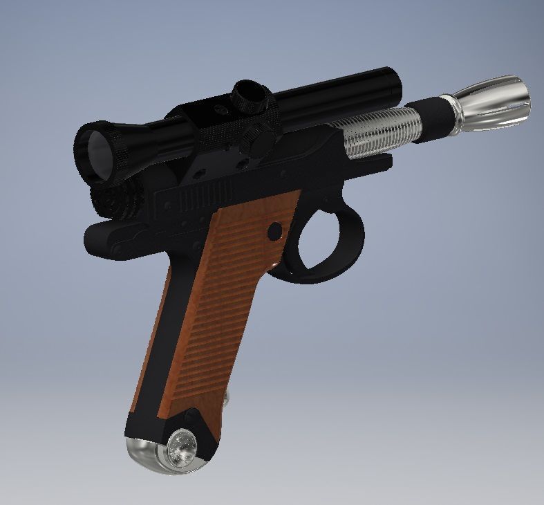 Cara Dune Blaster Cosplay Prop 3D print model_3