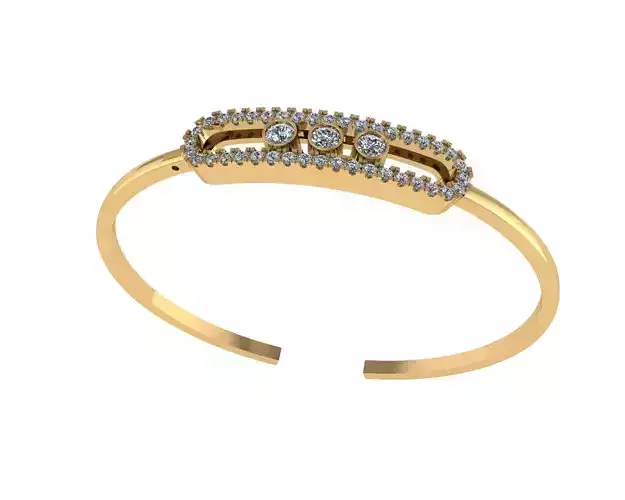 Diamond bracelets 3d render