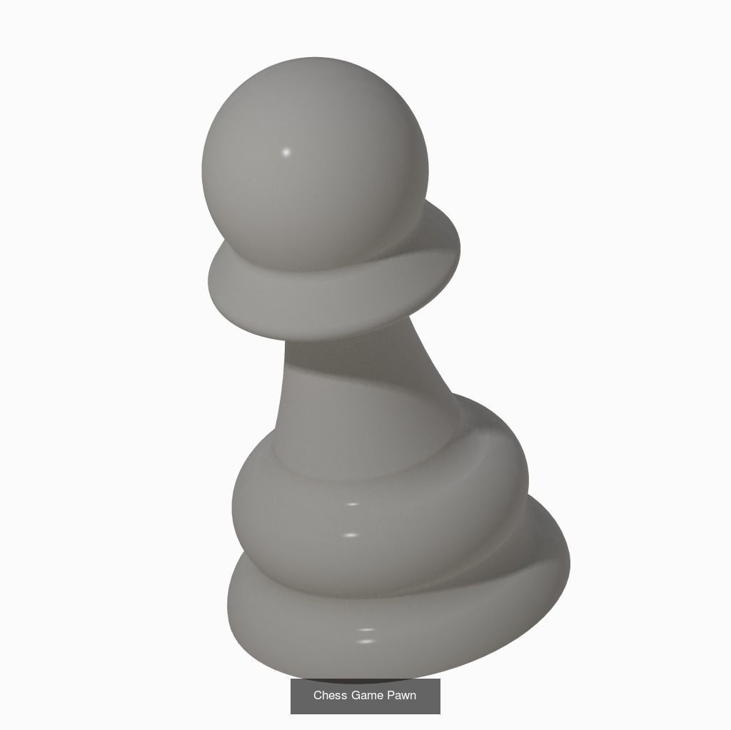 CHESS BOARD GAME PIECES PACK 3D Model Collection_5