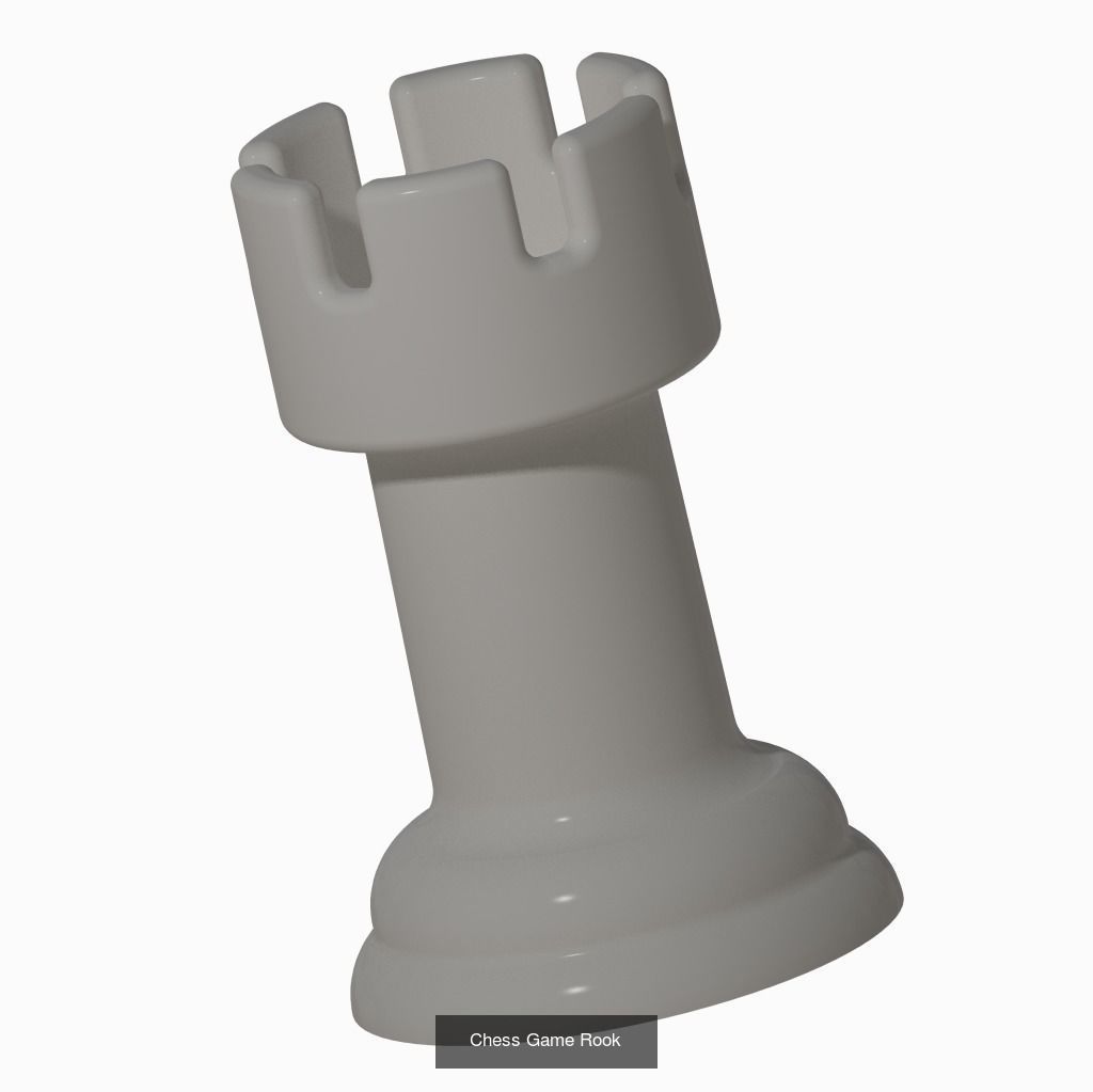 CHESS BOARD GAME PIECES PACK 3D Model Collection_6
