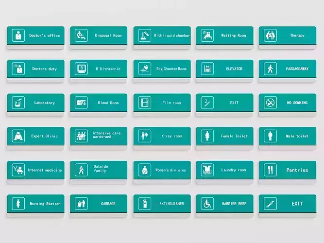 Hospital department signs 0