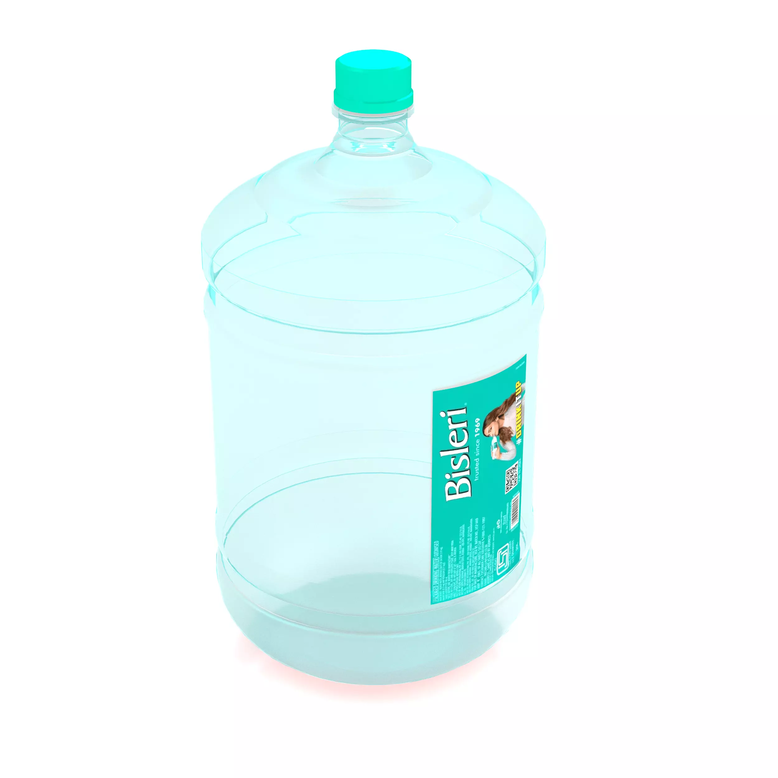 3D Poly Model 20 Ltr Water Bottle  Low-poly 3D model_0