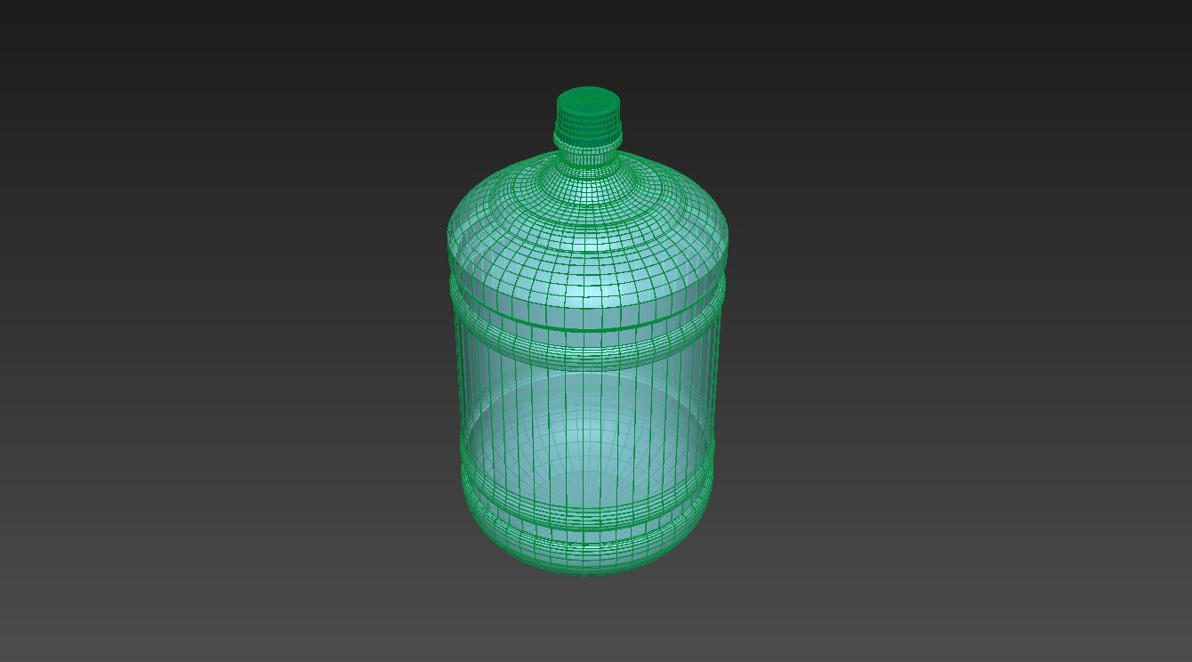 3D Poly Model 20 Ltr Water Bottle  Low-poly 3D model_1