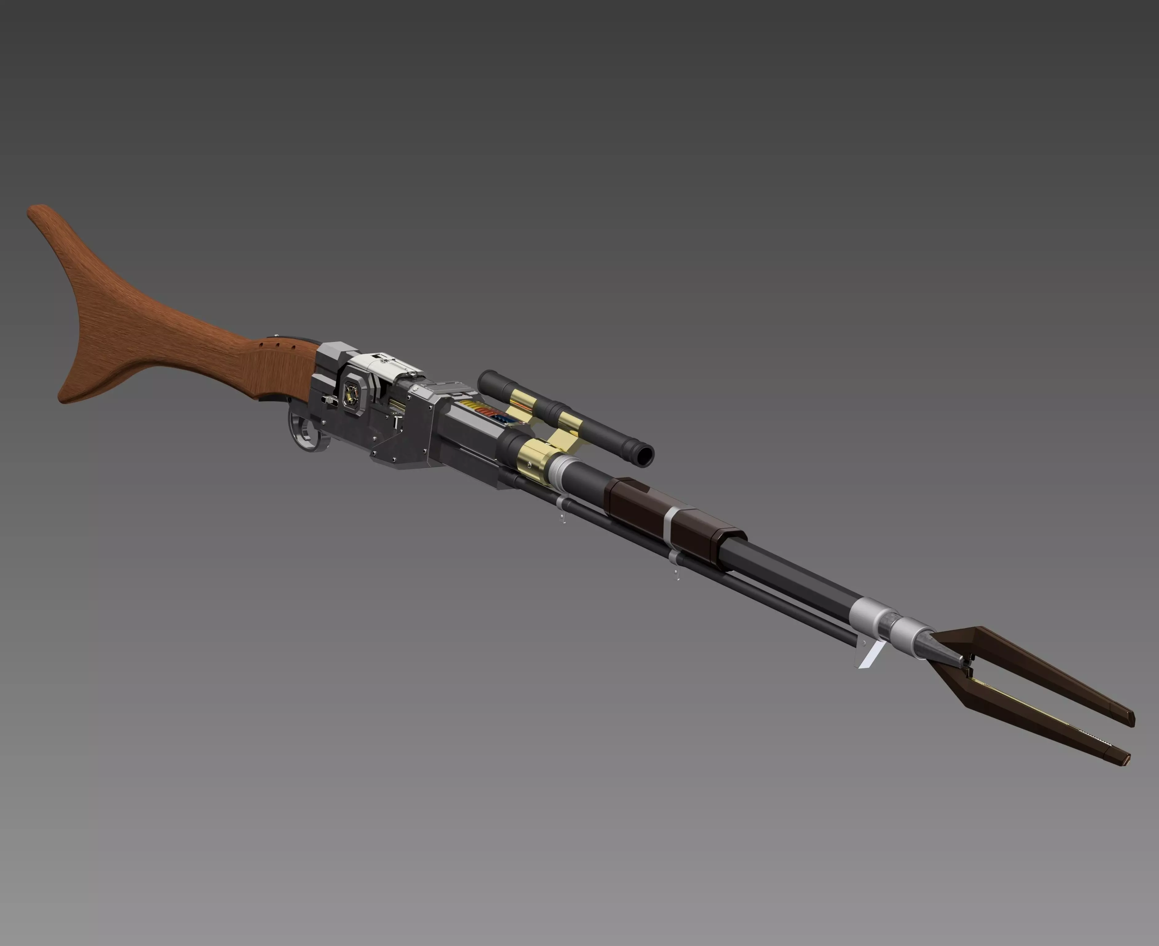 Mandalorian Amban Pulse Rifle Cosplay Prop 3D print model