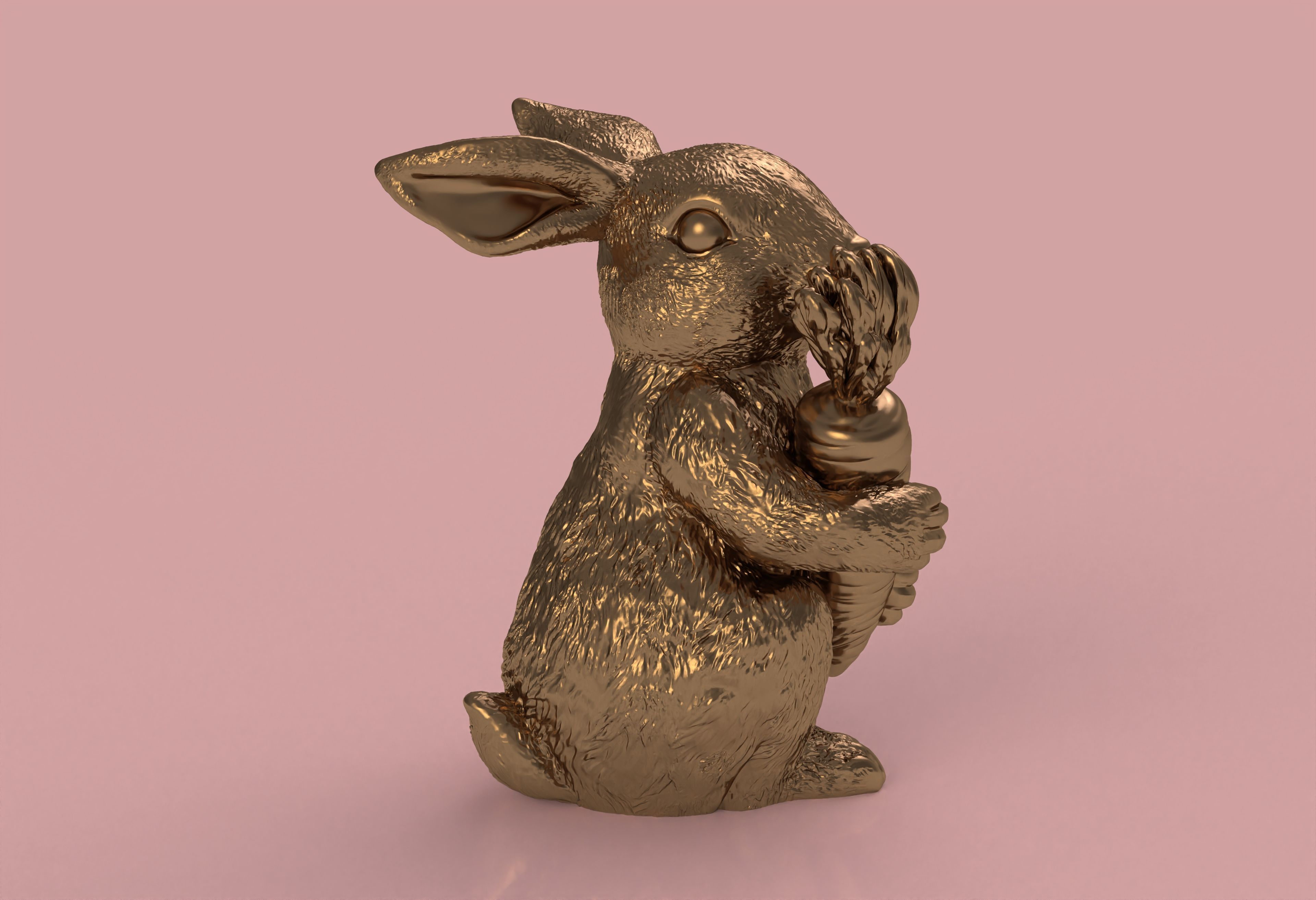 Bunny with Carrot Full 3d print model 3D print model_17