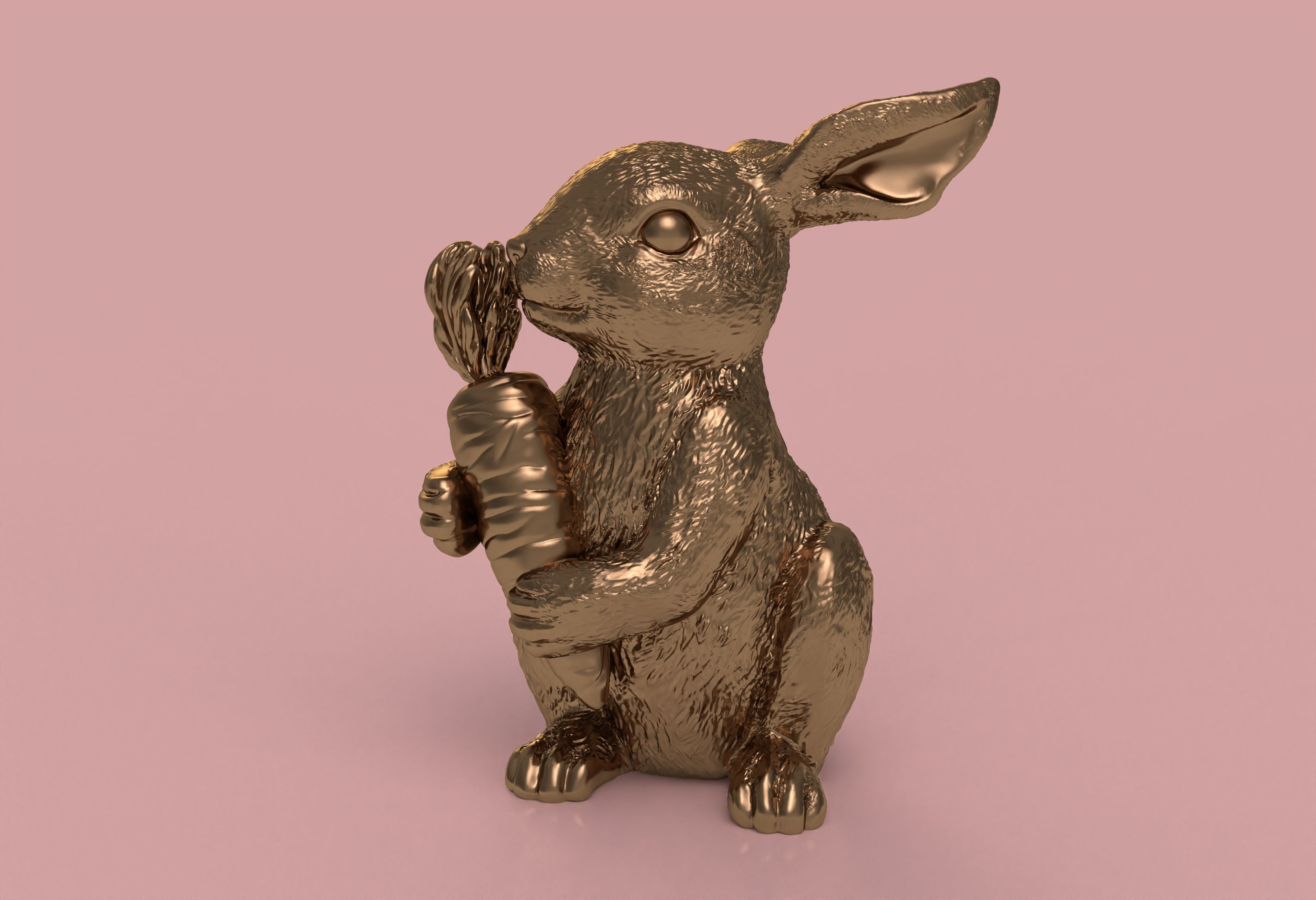 Bunny with Carrot Full 3d print model 3D print model_16