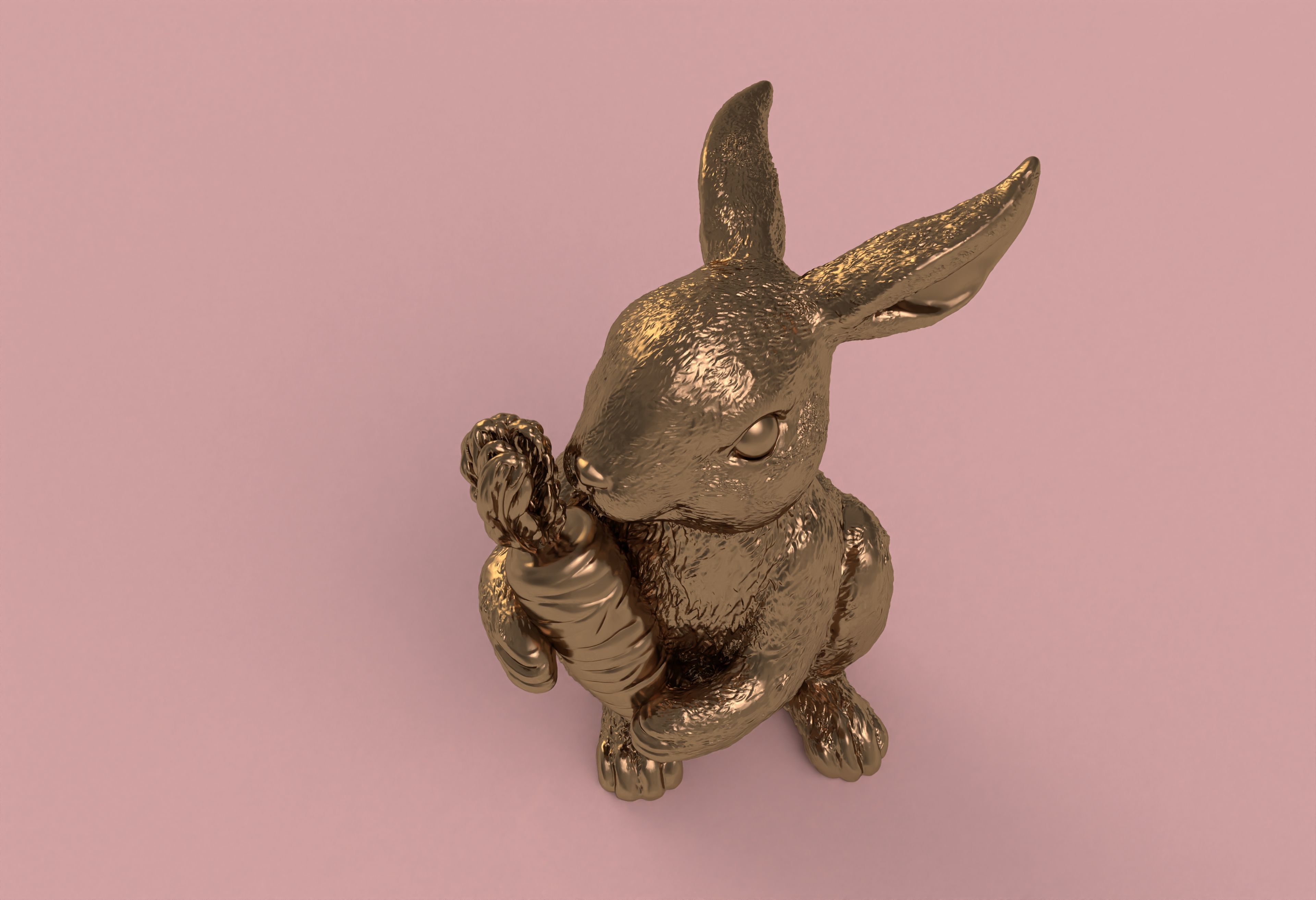 Bunny with Carrot Full 3d print model 3D print model_18