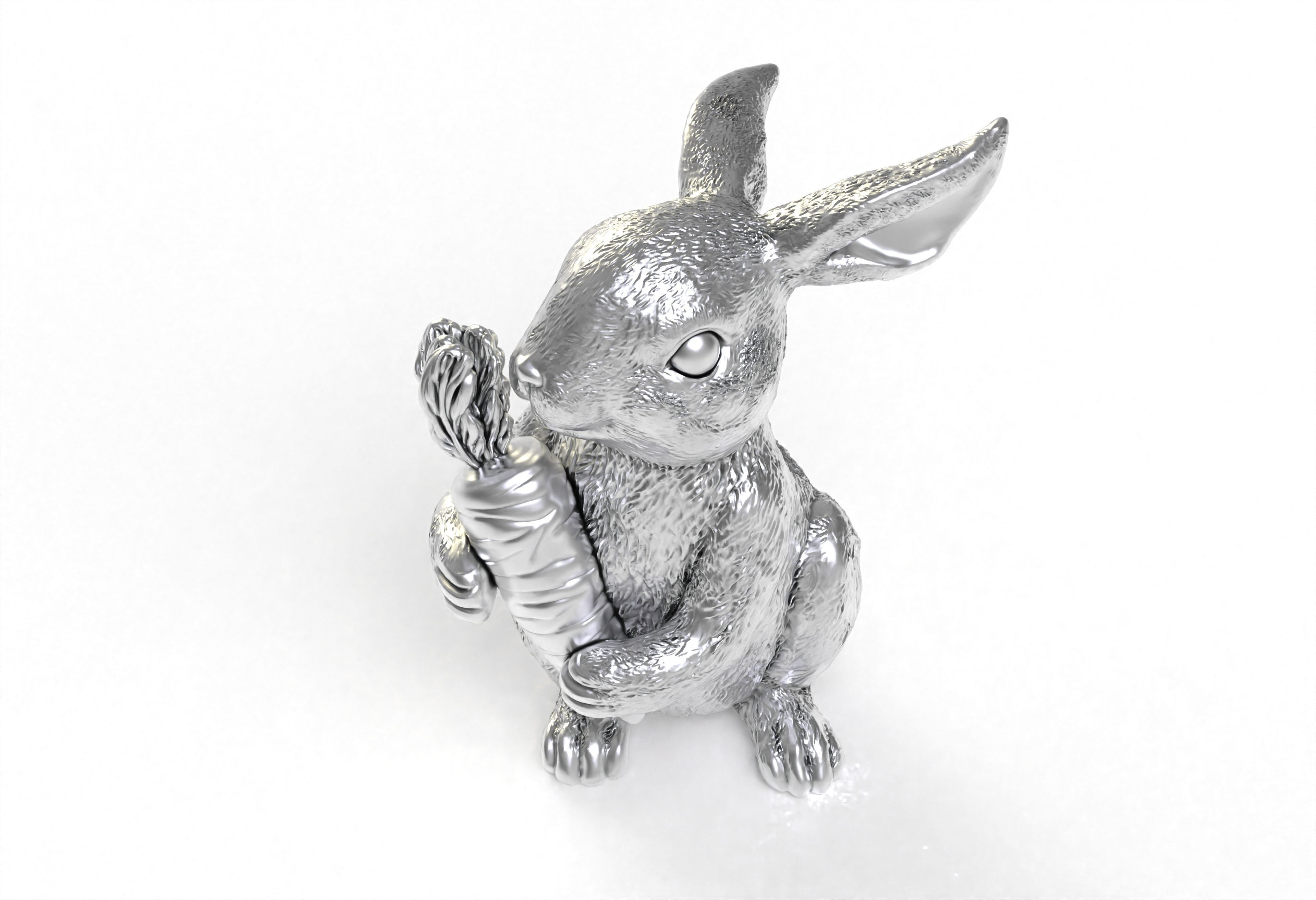 Bunny with Carrot Full 3d print model 3D print model_9