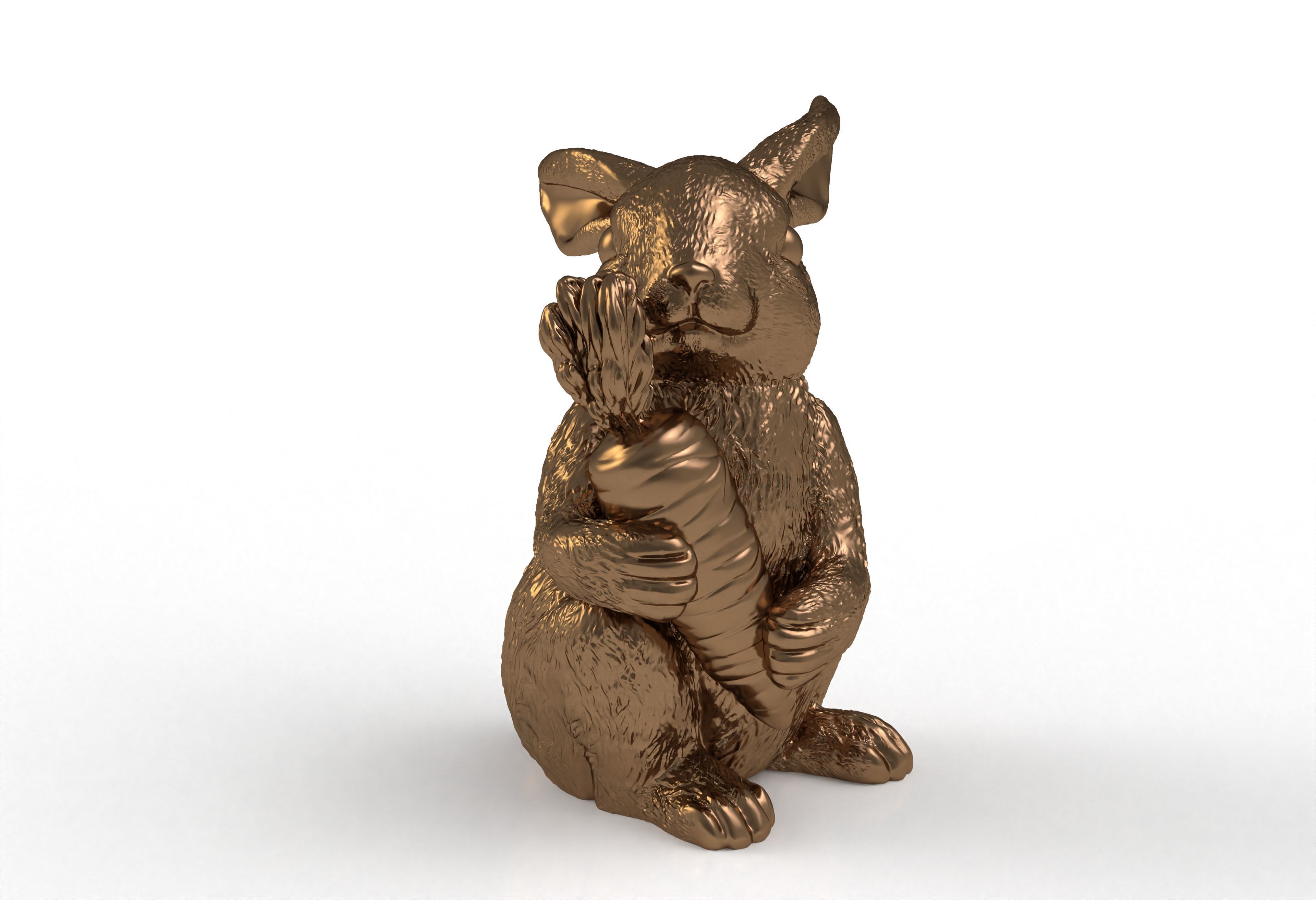 Bunny with Carrot Full 3d print model 3D print model_11