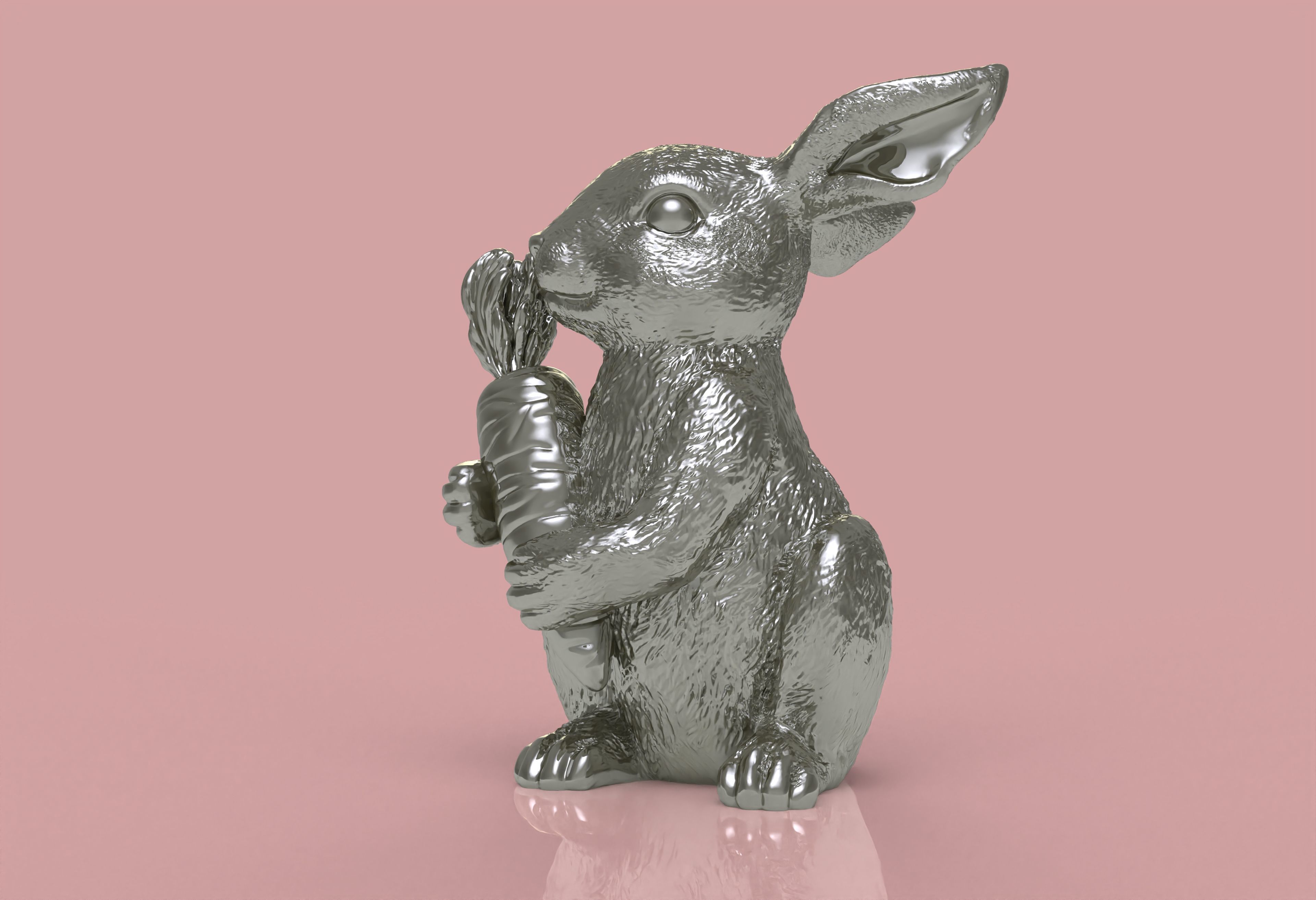 Bunny with Carrot Full 3d print model 3D print model_25