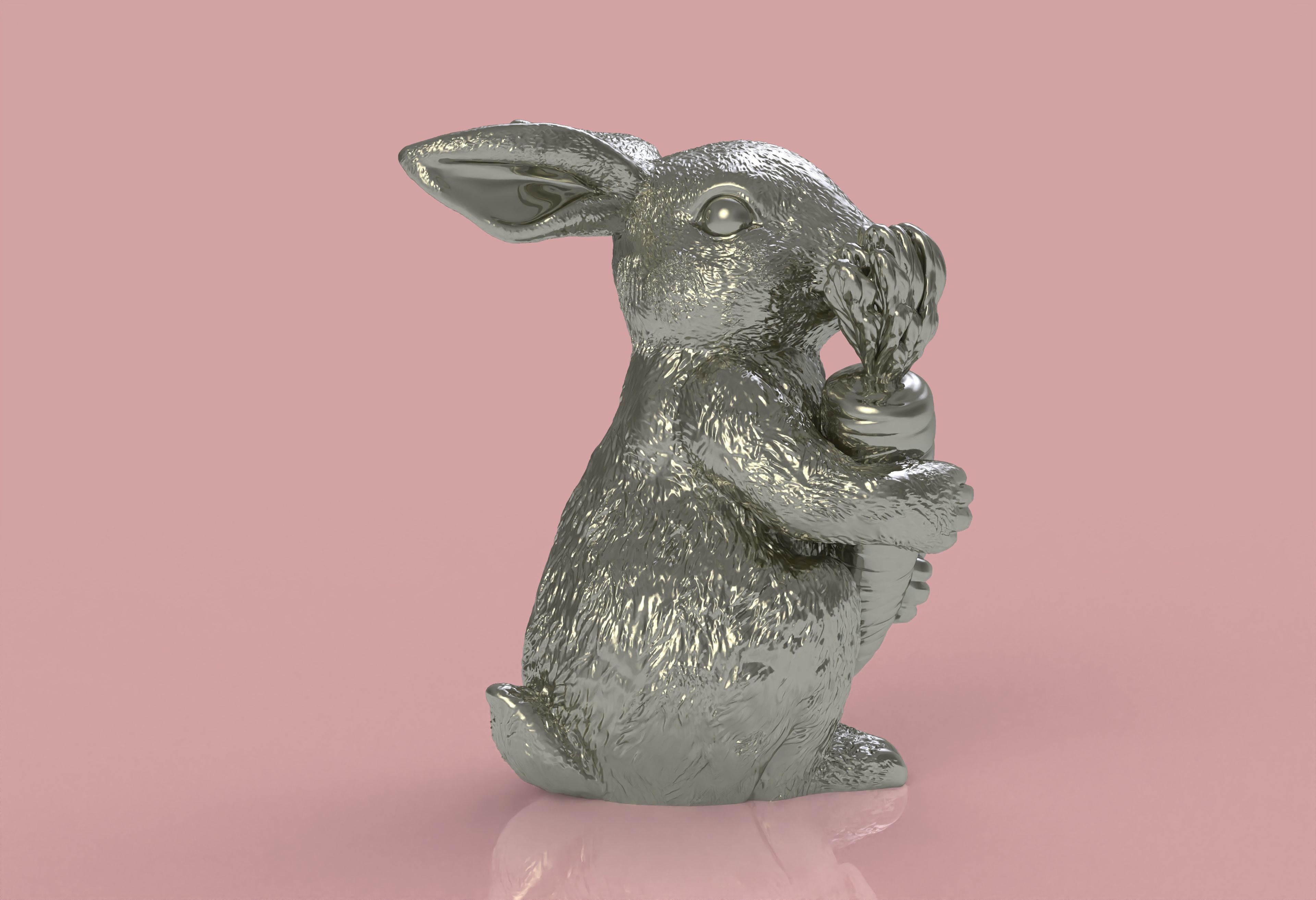 Bunny with Carrot Full 3d print model 3D print model_26